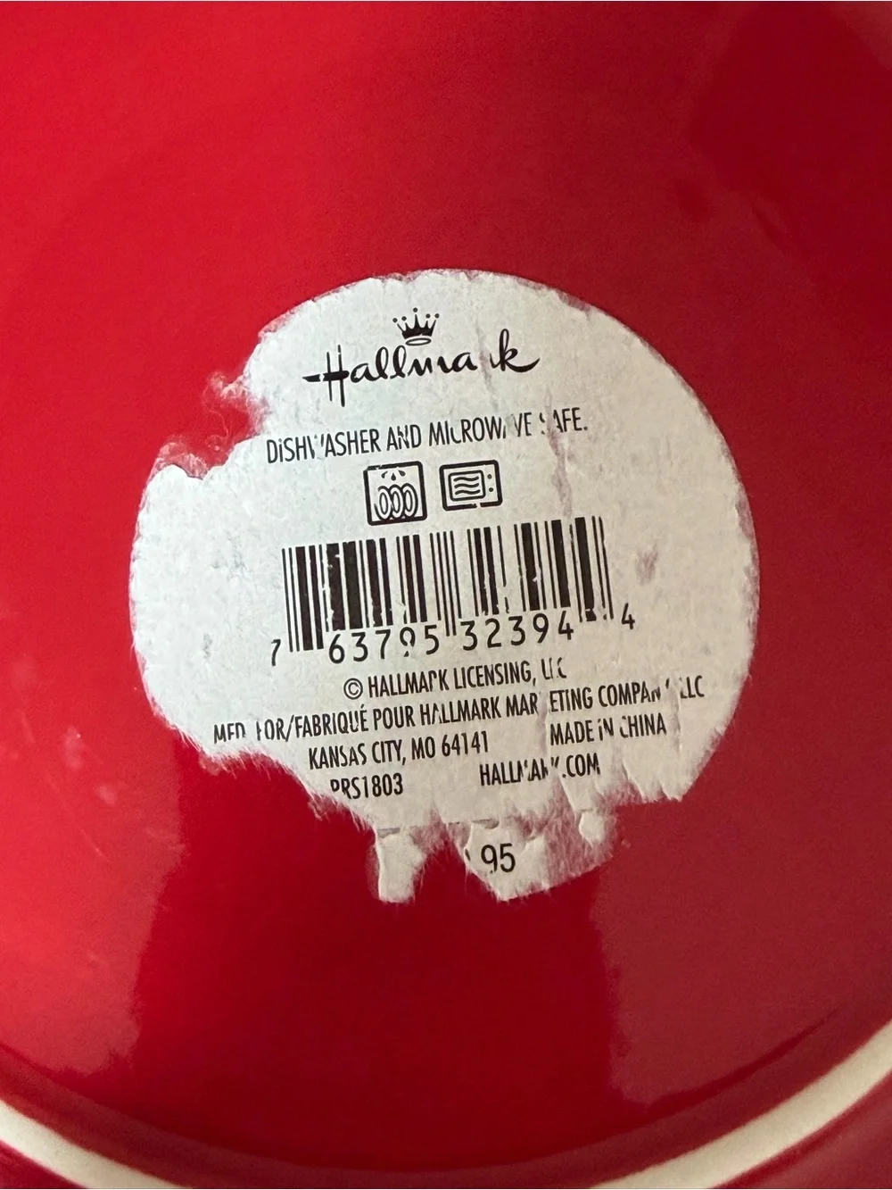 Christmas Red Round Snowflake Decorative Plate 13”